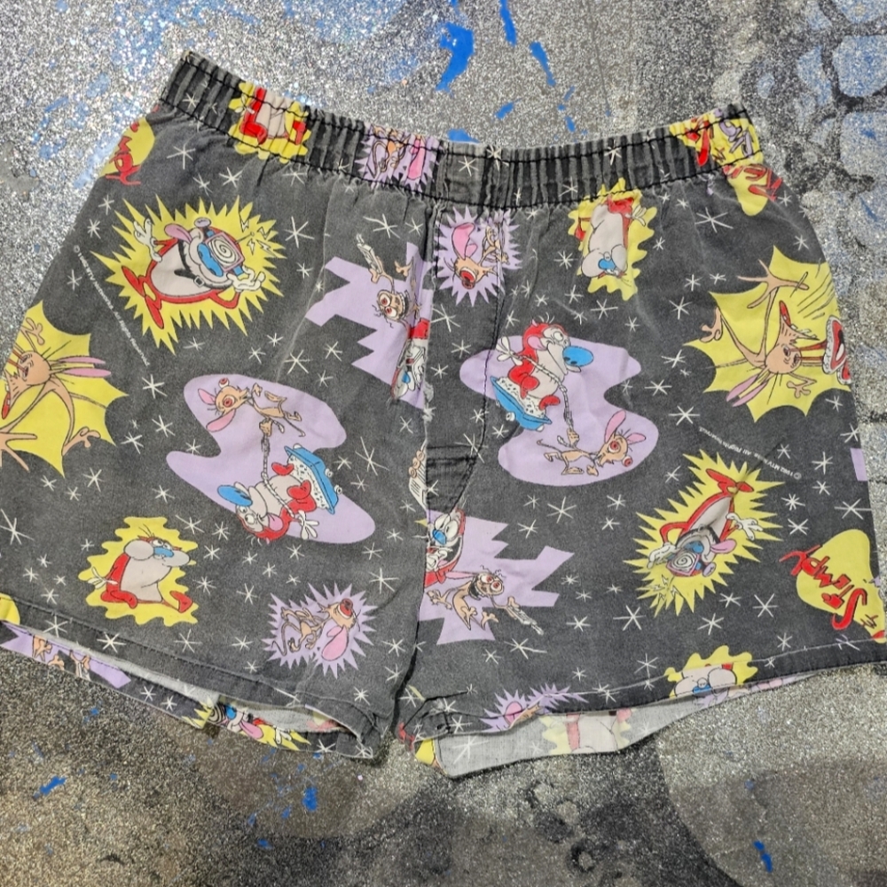Vintage Ren & Stimpy MTV 1992 boxer shorts